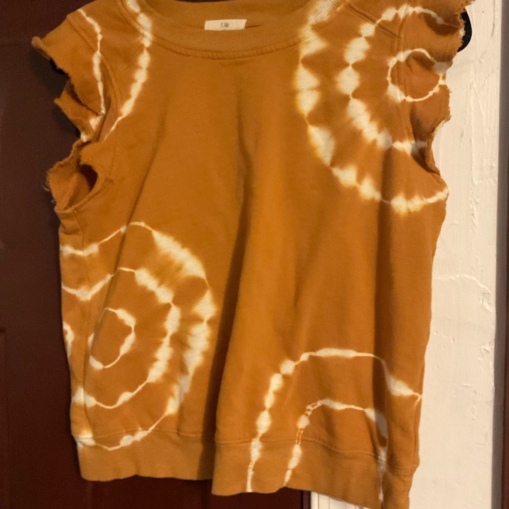 Anthropologie TLa.Yellow Tie-Dye Sleeveless Top Size S - Picture 6 of 6